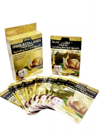 Masca de fata hidratanta si antirid, cu extract de melc si colagen, Luxury Treatment, 30 ml [2]