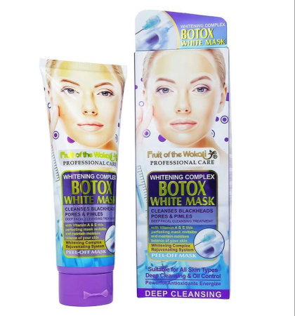 SKINCARE - Mască peel-off albă Botox White Mask Wokali 130ml – cu Whitening Complex, Vitamina A&E, pentru curățare profundă, antirid și iluminarea tenului