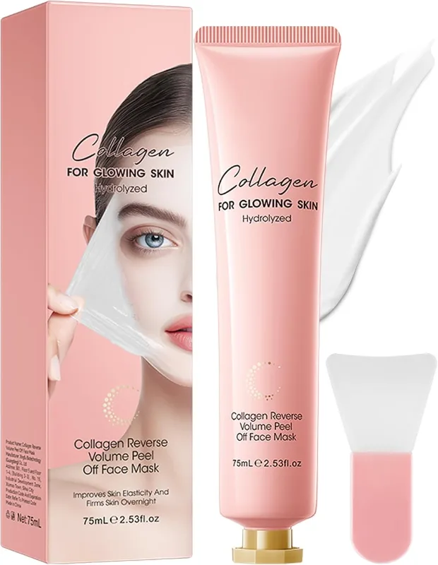 Ingrijirea tenului - Mască Peel-Off cu Colagen Hidrolizat, Iluminare si Antirid si Curatare, Sadoer, 75ml