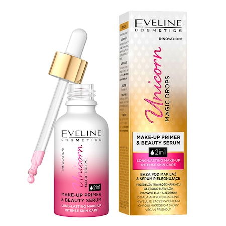 PRIMER - Primer Unicorn 2 in 1 Magic Drops Make-up Primer si Beauty Serum, Eveline Cosmetics