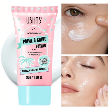 TEN - Primer pentru Machiaj cu Centella Asiatica, Prime & Shine, Ushas, 30g