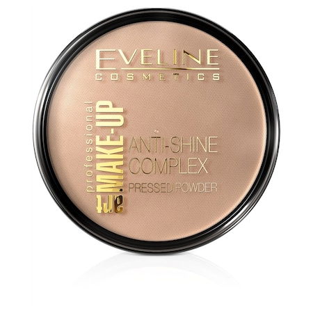 PUDRA - Pudra Anti-Shine Complex pentru fixarea machiajului, Eveline Cosmetics, 35 Golden Beige