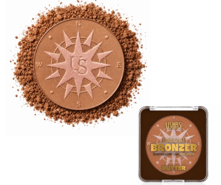 ILUMINATOR - Pudră Bronzantă, Bronzer și Shimmer, Natural, Textură Fină, USHAS, 14g, 01