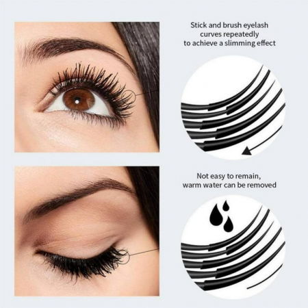 Rimel 4D pentru Alungire si Curbare, Black Mascara, 10 g, O'cheal [1]