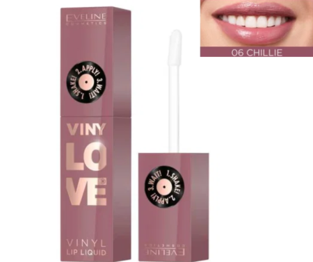 LIP GLOSS/ LUCIU DE BUZE - Ruj lichid rezistent cu finish lucios, VinyLove, Eveline, 06 Chillie, 4ml