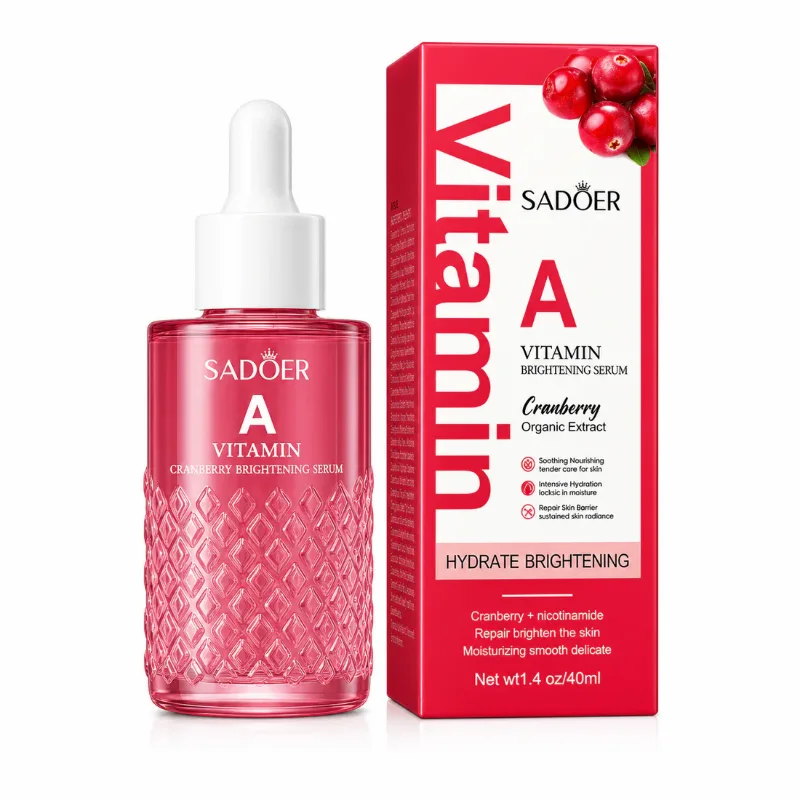 Toate Produsele Skincare - Ser Facial SADOER Vitamin A Cranberry Brightening Serum cu Retinol și Niacinamidă 40ml