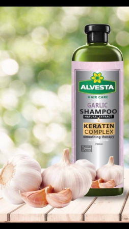 Sampon par, impotriva caderii parului si pentru crestere rapida, cu Usturoi si  Keratina, 700 ml [1]