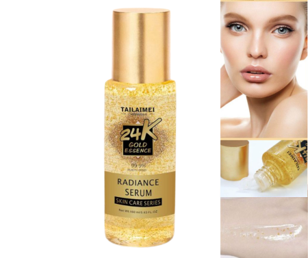 SKINCARE - Ser Antirid cu Particule Aur 24K, 99.9% Purity Gold, 24K Gold Essence, TLM, 160ml