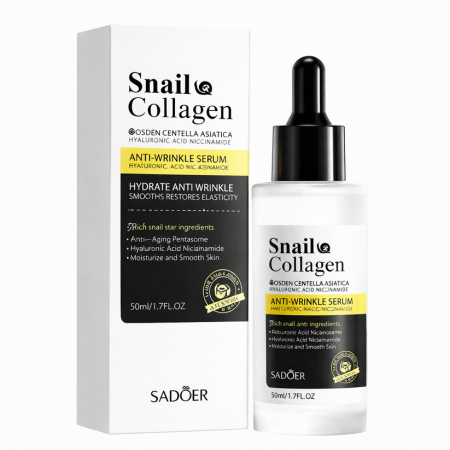 Toate Produsele Skincare - Ser Antirid si Hidratant cu Extract de Melc si Collagen, Sadoer, 50ml
