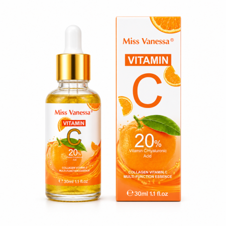SKINCARE - Ser Iluminator și Hidrantant, cu Vitamina C, Colagen și Acid Hialuronic, 30ml