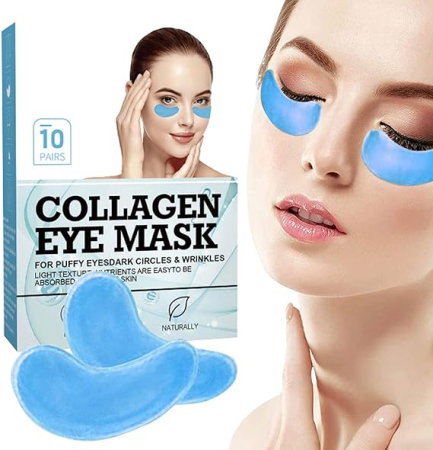 Ingrijirea tenului - Set 10 perechi patch-uri hidrogel pentru ochi Bupy Collagen Eye Mask – cu Colagen, Glicerina si Proteina de Soia, pentru cearcane, pungi sub ochi si riduri fine