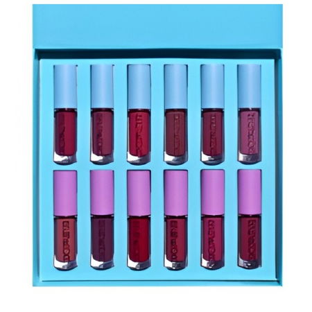 Set 12 Lip Gloss, Luciu de buze rezistent, nuante rose si nude, KEVIN & COCO [1]
