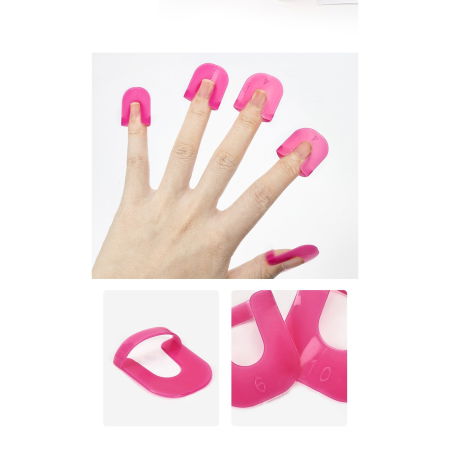 Set 26 buc Sabloane Reutilizabile pentru Aplicare Oja, 10 Marimi, Roz + Sabloane French [3]