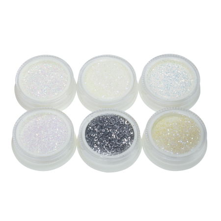 LAC UNGHII - Set 6 bucati sclipici pentru unghii