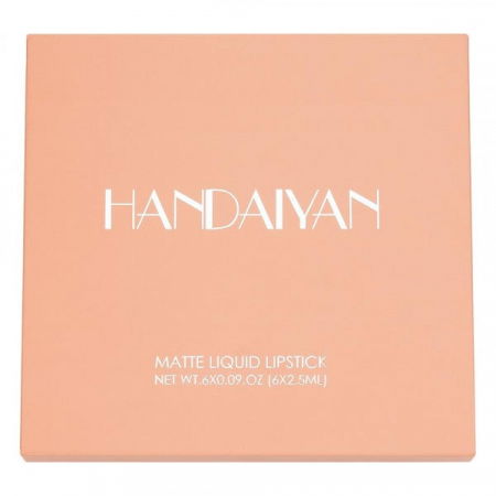 Set 6 Rujuri Mate Rezistente, Matte Liquid Lipstick, Handaiyan [3]