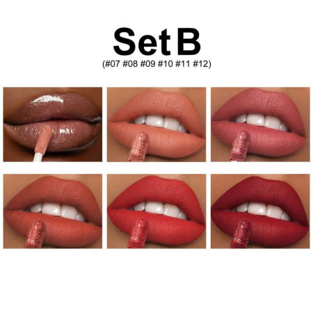 Set 6 Rujuri Rezistente, Matte si Lip Gloss, Handaiyan [1]