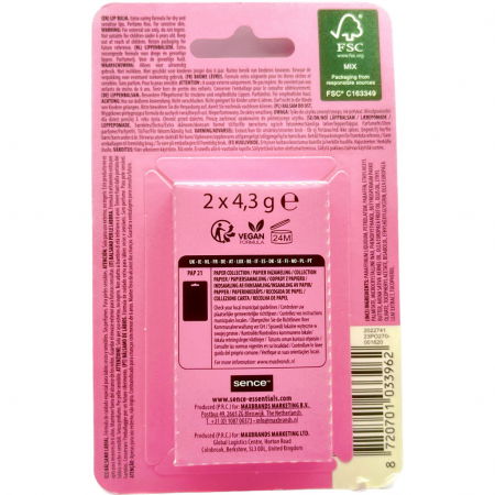 Set Balsam pentru buze sensibile, Hidratare intensa, 2 buc x 4.3 g, Sence [4]