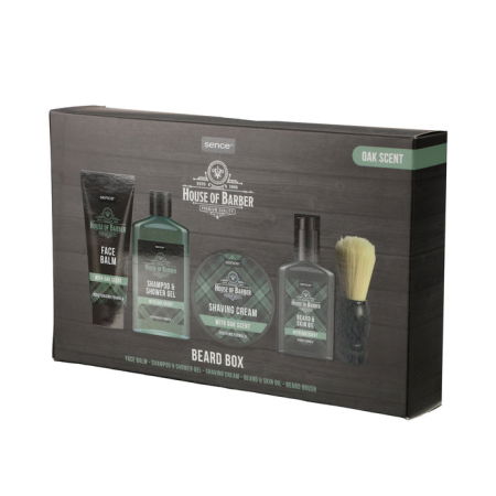 Set cadou pentru barbati cu 5 produse, House of Barber, Beard Box, Sence [1]