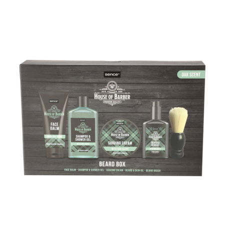 SETURI - Set cadou pentru barbati cu 5 produse, House of Barber, Beard Box, Sence