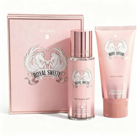 SETURI - Set Cadou pentru femei, 2 produse cu Parfum si Lotiune corp, Royal Sweety