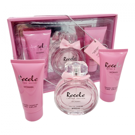 Set Cadou pentru femei, 3 piese cu Parfum, body lotion si shower gel, RECELE, Limited Edition [0]