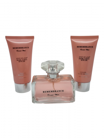 Set Cadou pentru femei, 3 piese cu Parfum, body lotion si shower gel, Remembrance [6]