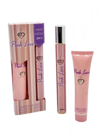 Parfumuri - Set Cadou pentru femei cu Mini Parfum si Crema de maini, Pink Love, 2*35ml