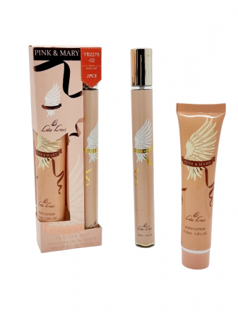 SETURI - Set Cadou pentru femei cu Mini Parfum si Crema de maini, Pink&Mary, 2*35ml