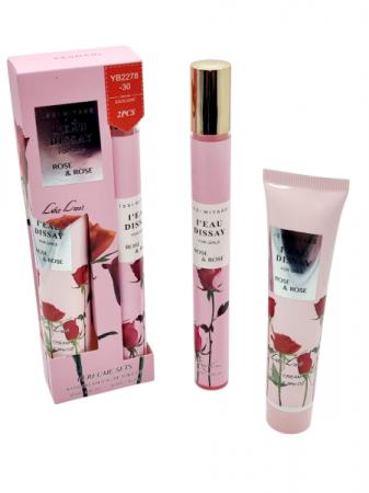 SETURI - Set Cadou pentru femei cu Mini Parfum si Crema de maini, Rose, 2*35ml
