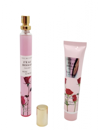 Set Cadou pentru femei cu Mini Parfum si Crema de maini, Rose, 2*35ml [4]