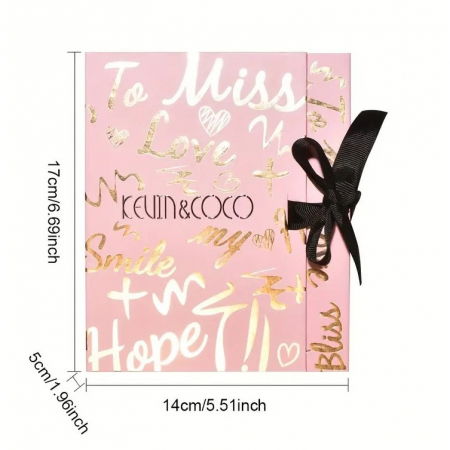 Set cu paleta farduri 40 culori nuante nude/rose, 4 Rujuri Cremoase, Cutie Roz Tip Carte, KEVIN & COCO [2]