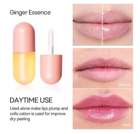 Set Luciu pentru marirea buzelor si hidratare intensa, Lip Plumper Kiss Beauty, Day And Night, 2 bucati x 3ml [8]