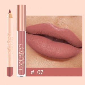 Set Ruj lichid mat si Creion, Liquid Matte Lipstick, 07, HANDAIYAN [3]