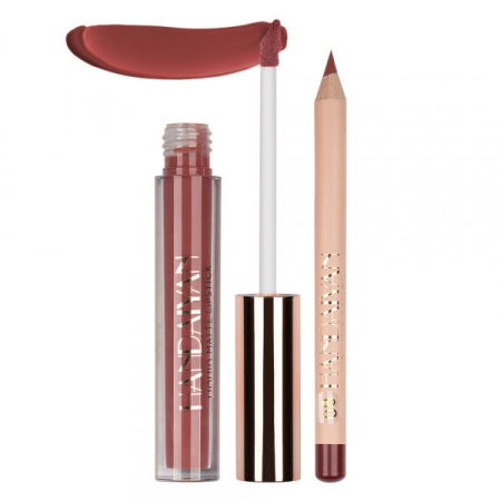 Set Ruj lichid mat si Creion, Liquid Matte Lipstick, 08, HANDAIYAN [2]