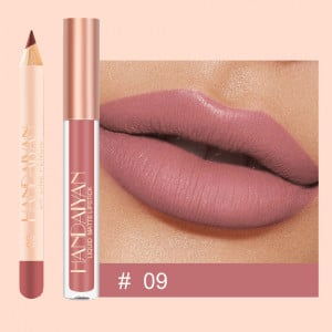 Set Ruj lichid mat si Creion, Liquid Matte Lipstick, 09, HANDAIYAN [3]