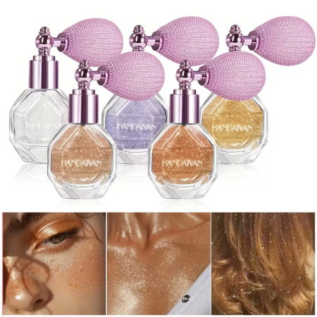 INGRIJIRE CORP - Spray Iluminator cu Sclipici pentru Corp, Glitter Highlight Body Mist, HANDAIYAN, 4.6g