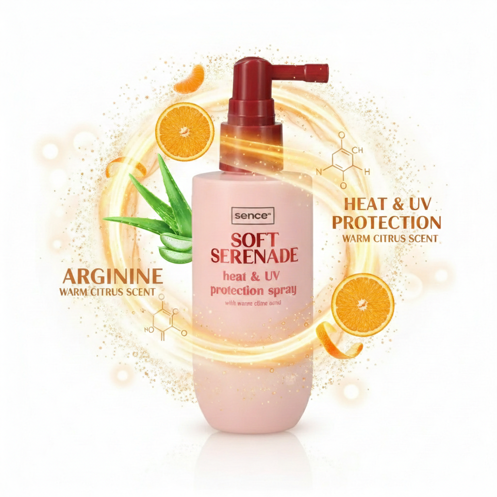 INGRIJIRE PAR - Spray păr pentru protectia termica cu parfum de citrice, Leave in, Hidratant, Sence, 100ml