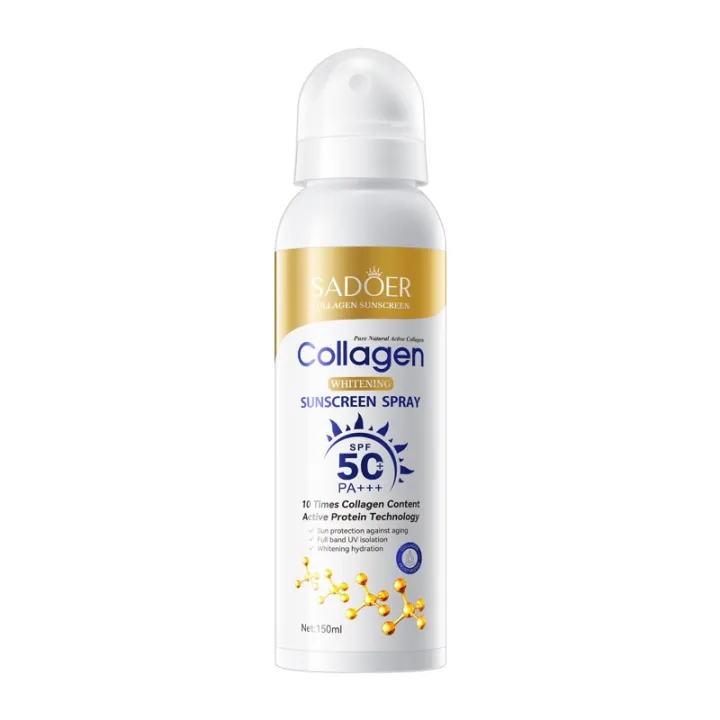 Creme pentru Față - Spray pentru Protectie Solara SPF50, 10 x Collagen, Sadoer, 150ml