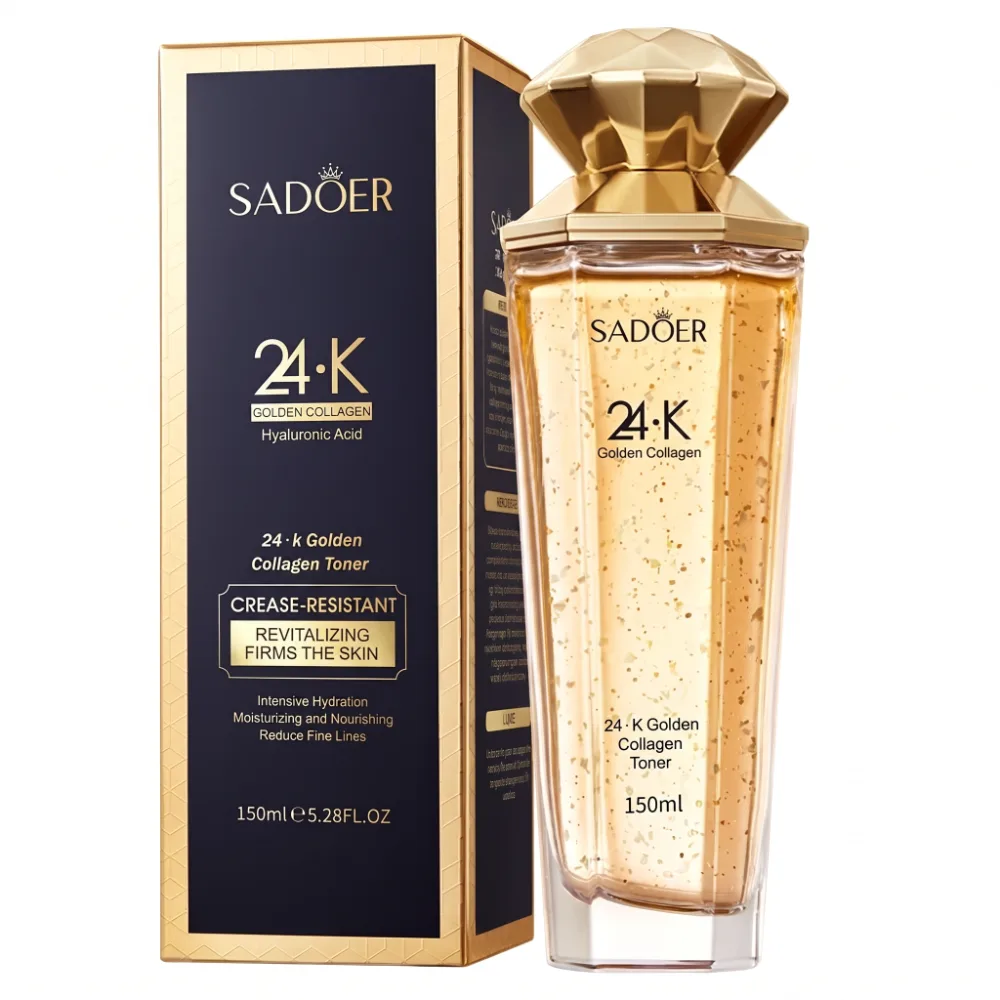 Toate Produsele Ingrijirea Tenului - Lotiune Tonica SADOER 24K Golden Collagen Toner 150ml pentru fermitate si stralucire