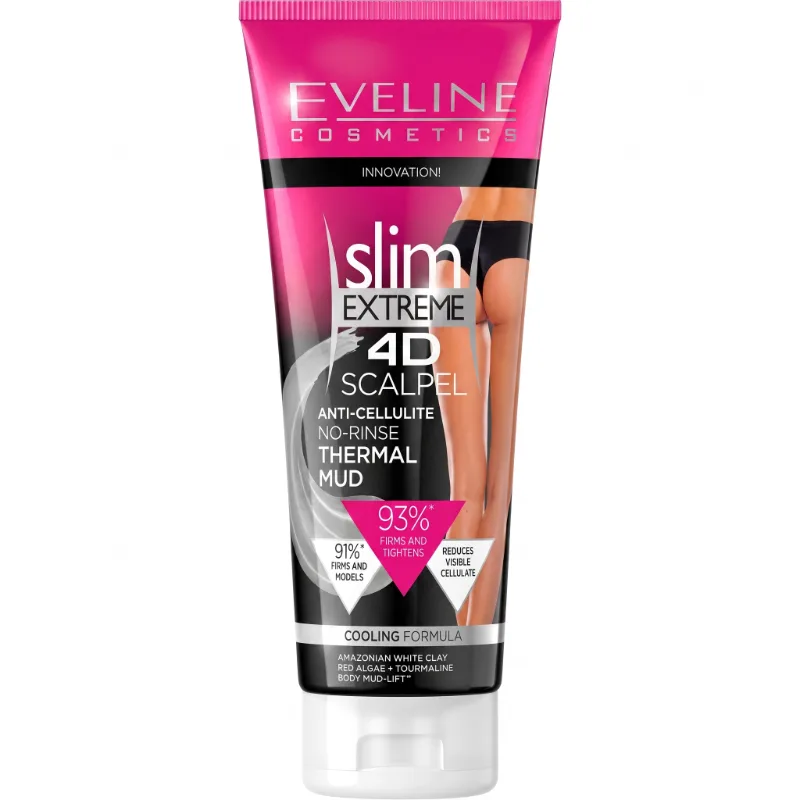 INGRIJIRE CORP - Tratament Anticelulitic cu Nămol Termal, Slim Extreme 4D Scalpel, Eveline Cosmetics, 250 ml