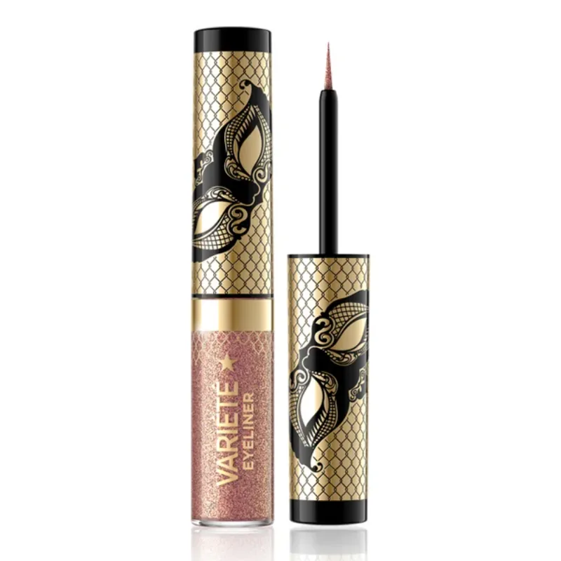EYELINER/TUS - Tus/Eyeliner cu sclipici, rezistent la transfer, Variete Waterproof, Eveline, 4ml