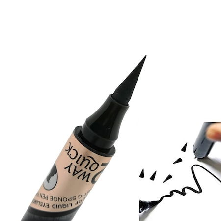 Tus/Eyeliner cu stampila, negru,  Qiaoanna [5]
