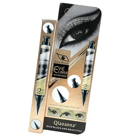 Tus/Eyeliner cu stampila, negru,  Qiaoanna [8]