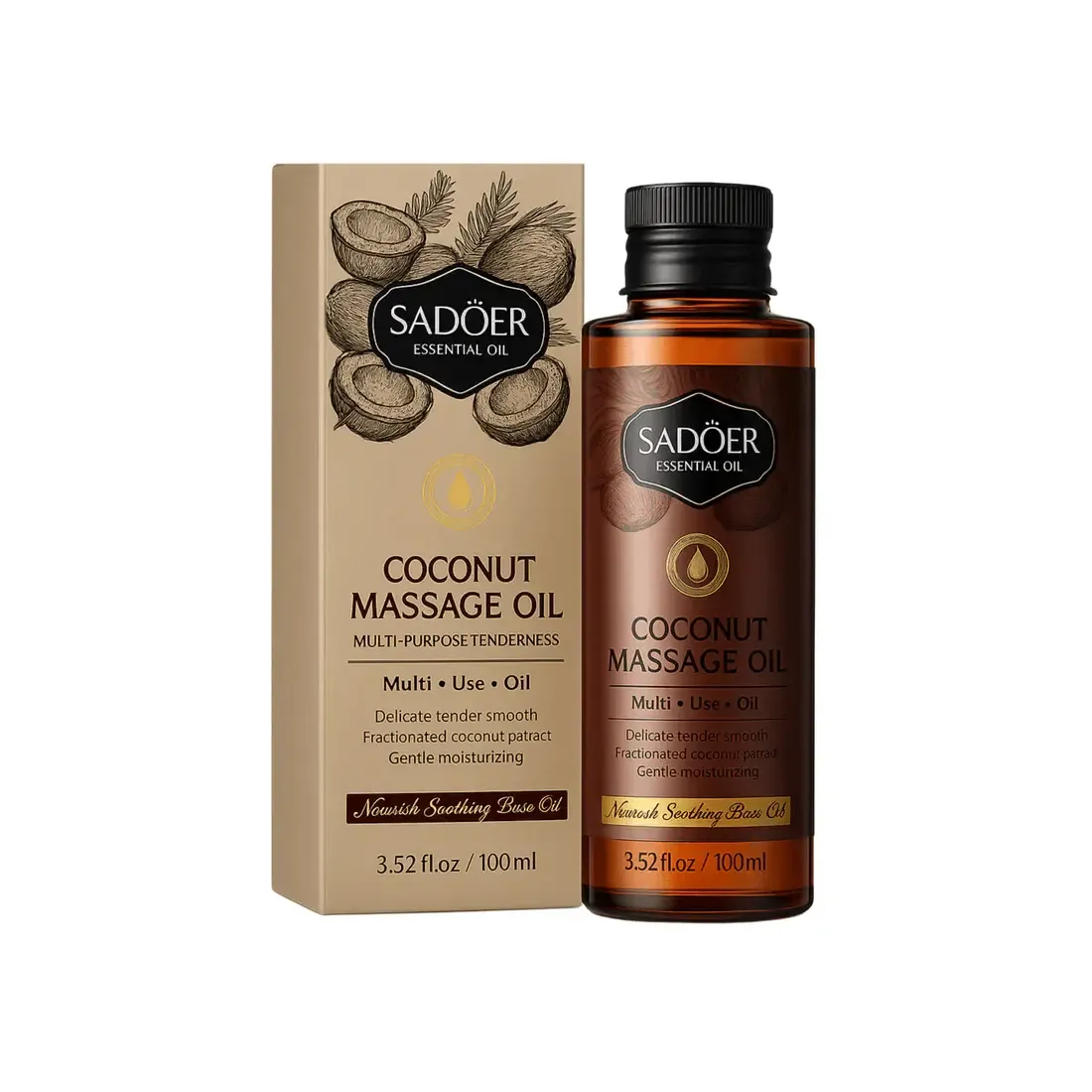 INGRIJIRE CORP - Ulei Hidratant pentru masaj cu Cocos, Multi -Use-Oil, Sadoer, 100 ml