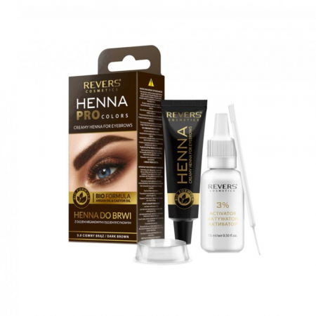 SPRÂNCENE - Vopsea de sprancene Henna Pro Colors, Revers, Maro Inchis 3.0, 15ml