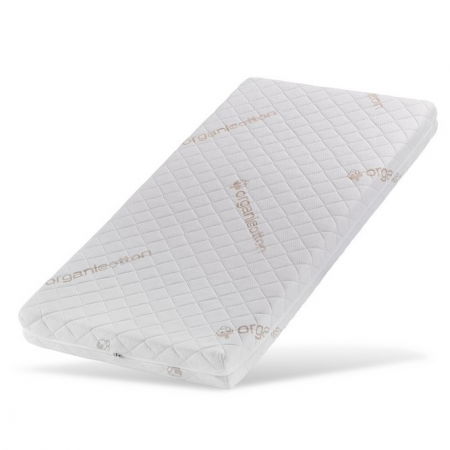 Oktató játékok - Saltea pentru bebe, Cocos 6 cm Latex 3 cm cu husa detasabila, Bumbac Organic si lana, 127x63x10 cm