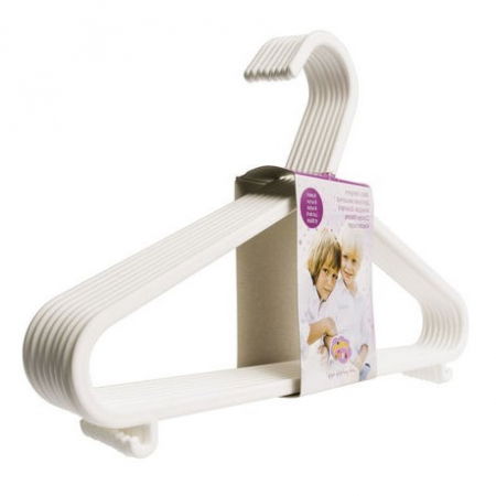 Oktató játékok - Set 8 umerase pentru haine bebe, Alb, Maltex Baby