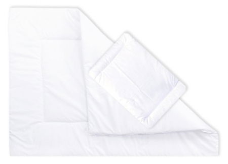 Oktató játékok - Set pilota 135 x 100 cm si perna 40 x 60 cm pentru copii, bumbac si umplutura hipoalergenica BabySoft, Alb