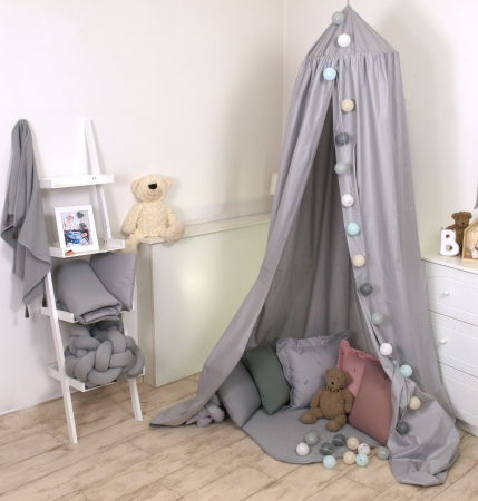 Oktató játékok - Baldachin suspendat multifunctional, Bumbac, 320x250 cm, Pure Gri