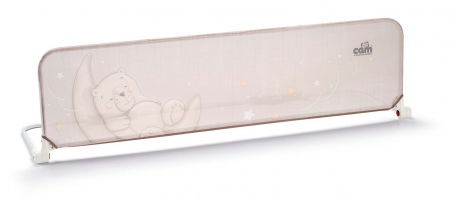 Oktató játékok - Bariera de protectie pentru pat 150 x 44 x 41 cm, Ursulet pe luna, Bej